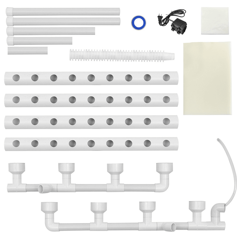 Hydroponics System Balcony Planting Machine 110-220V 36 Holes 4 Pipe Vegetable Planting Rack Soilless Cultivation Pipe