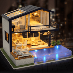 Cuteroom A-066 Time Apartment DIY Doll House with Furniture Light Gift House Toy