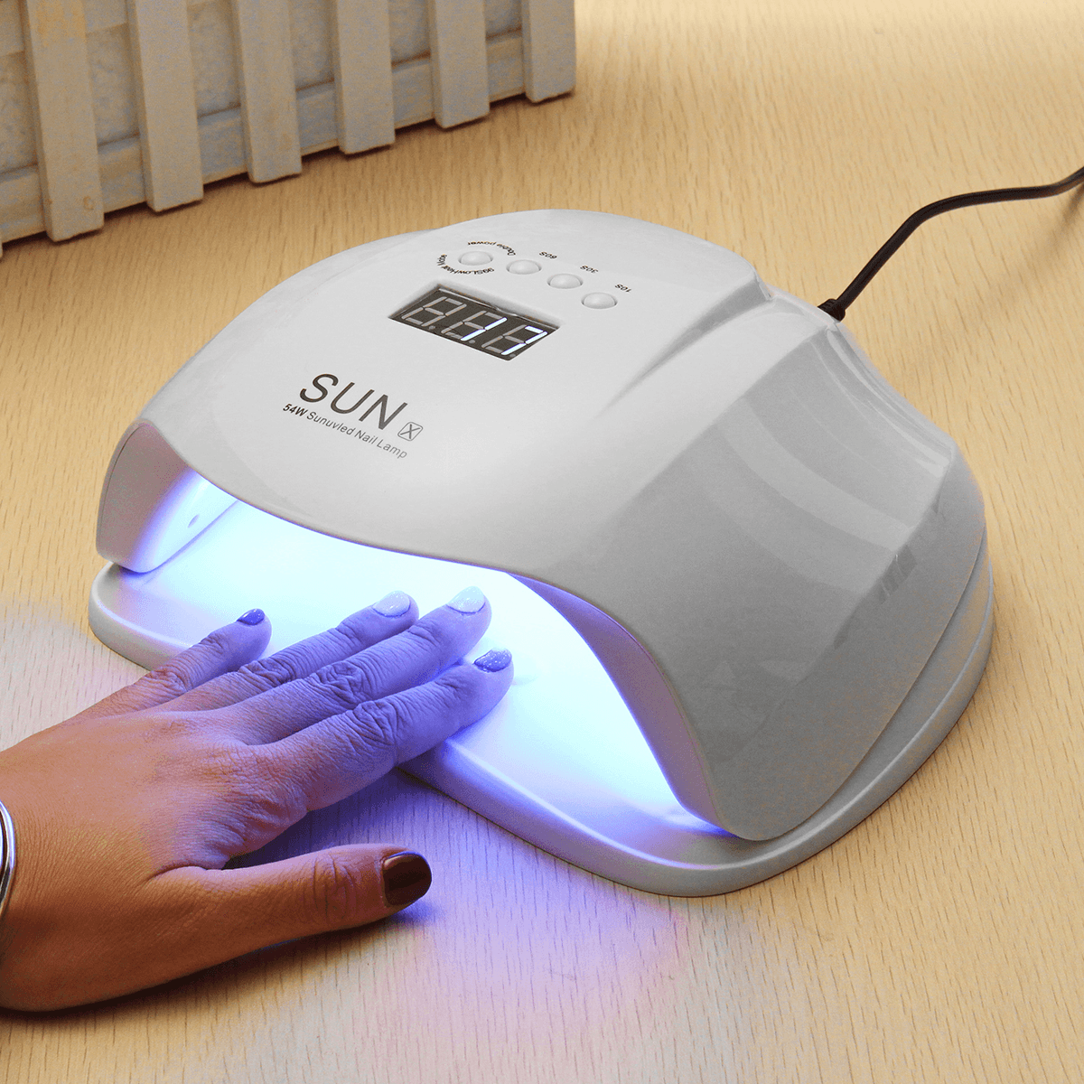 54W White LED UV Lamp Time Setting Nail Art Dryer Curing Gel Manicure Tools Nails Salon Home