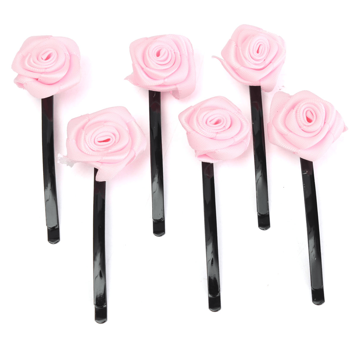 6Pcs Rose Flowers Hair Pins Grips Clips Accessories for Wedding Party