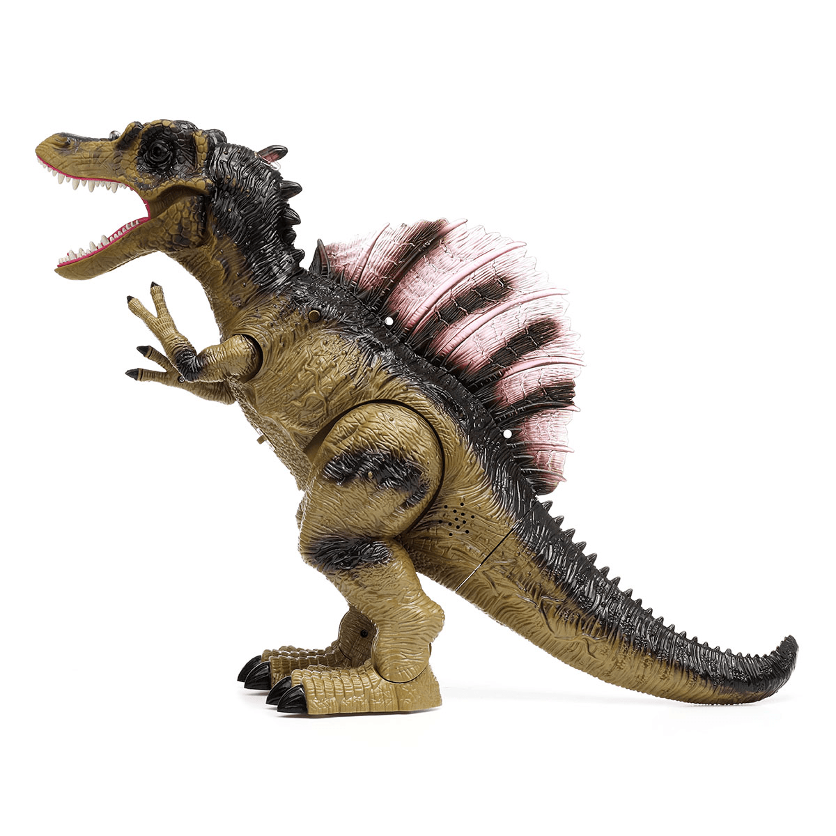 Gehender Dinosaurier Spinosaurus, beleuchtete Kinderspielzeugfigur, Geräusche, echte Bewegung, LED