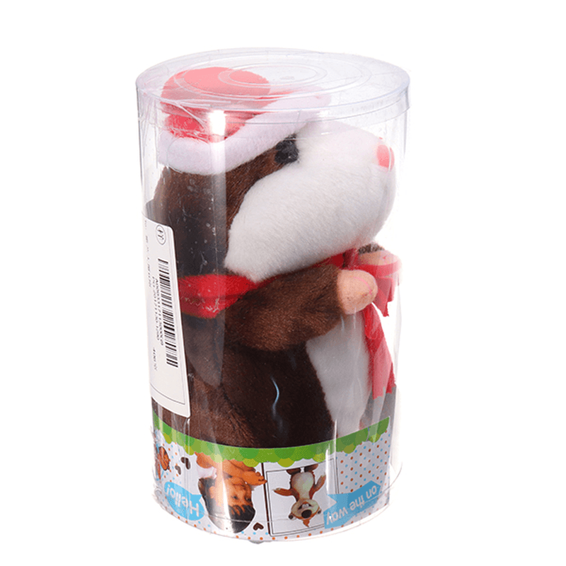 18 cm schönes sprechendes Hamster-Weihnachtsplüschtier sprechen sprechendes Tonaufzeichnungs-Hamster-sprechendes Spielzeug