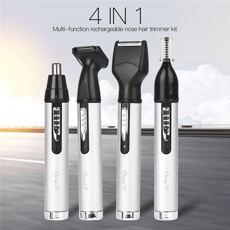 4 in 1 Electric Nose Hair Trimmer Male Rechargeable Hairstyle Mini Hair Shaver