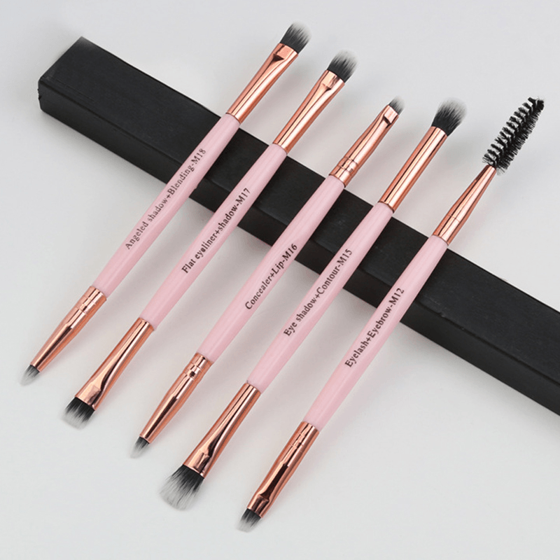 5Pcs Makeup Brushes Set Eye Shadow Blending Eyeliner Eyelash Eyebrow Lip Make up Brushes Professional Cosmetic Brushes Set