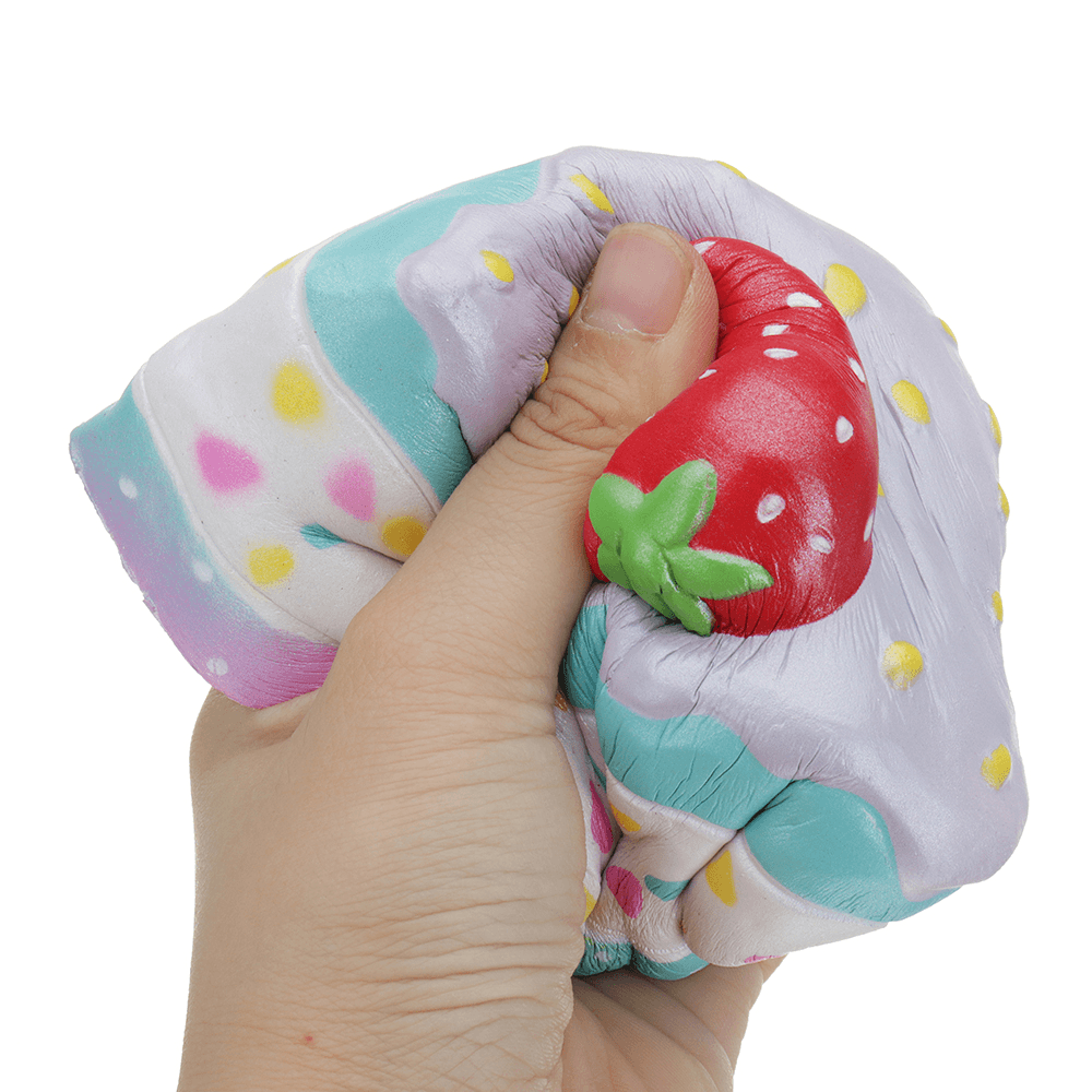 Kiibru Strawberry Mousse Cake Squishy 10*8*8.5CM Licensed Slow Rising with Packaging Collection Gift