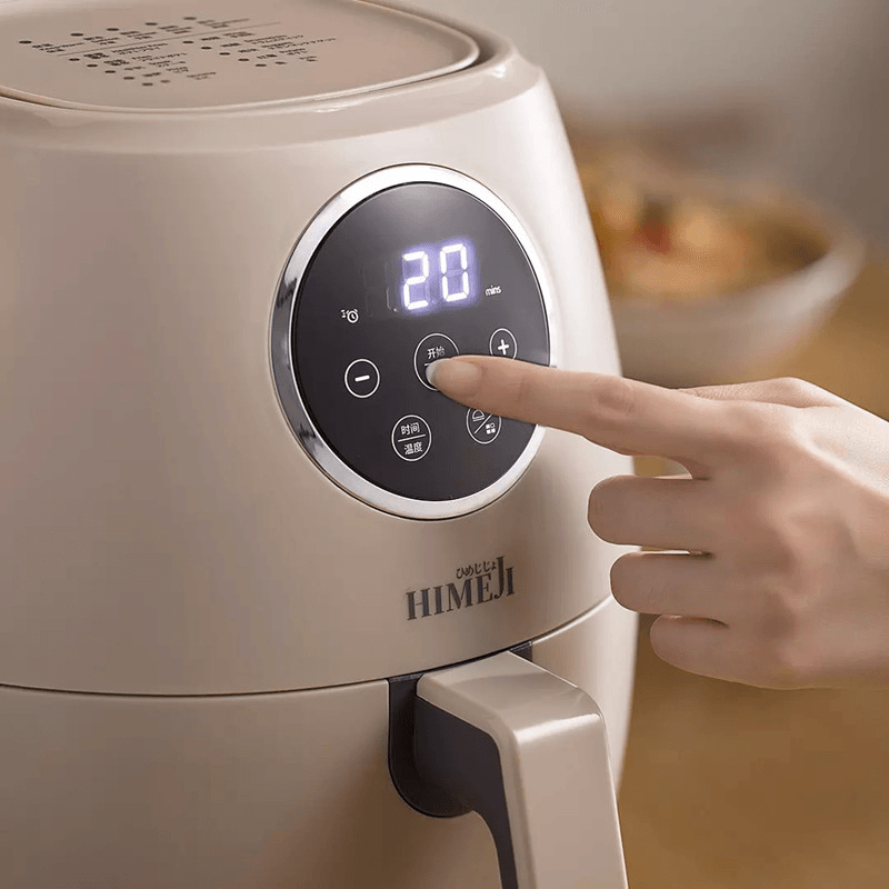 HIMEJI IH-KFAH001 1400 W 3,5 l Heißluftfritteuse, 360° Wärmefluss, 10 Menüs, 5 Funktionen, empfindlicher Voll-Touchscreen