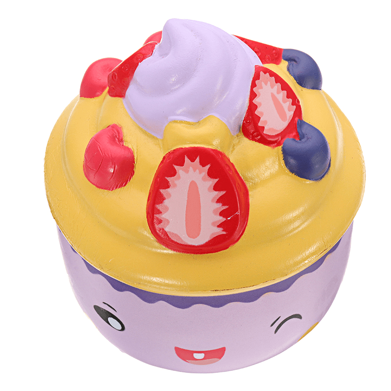 2PCS Leilei Squishy Ice Cream Strawberry Fruit Cup Cake Slow Rising Original Packaging Gift