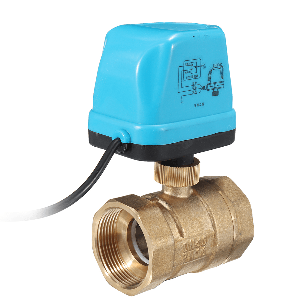 TMOK TK260 DC 12V 1/2" 3/4" 1" 1-1/4" Motorized Electric Brass Ball Valves 3 Wire Full Port Valve