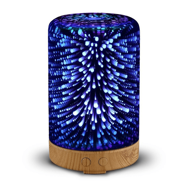 3D Glass Light Essential Oil Aroma Diffuser Ultrasonic Humidifier Aromatherapy