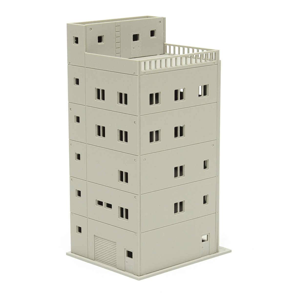 Models Railway Modern 5-Story Commercial Building Unpainted N Scale for GUNDAM