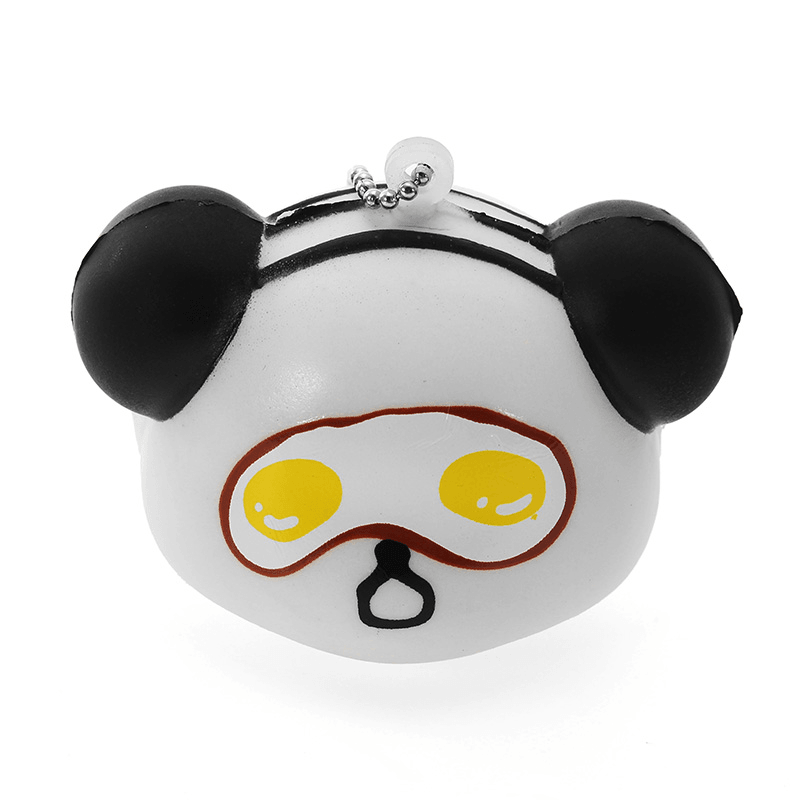 Squishy Panda Face with Ball Chain Soft Phone Bag Strap Collection Gift Decor Toy