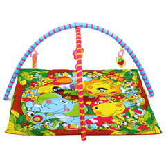 Baby Music Crawling Carpet Blanket Pad Fitness Gym Square Animal Mat Hanging Toy