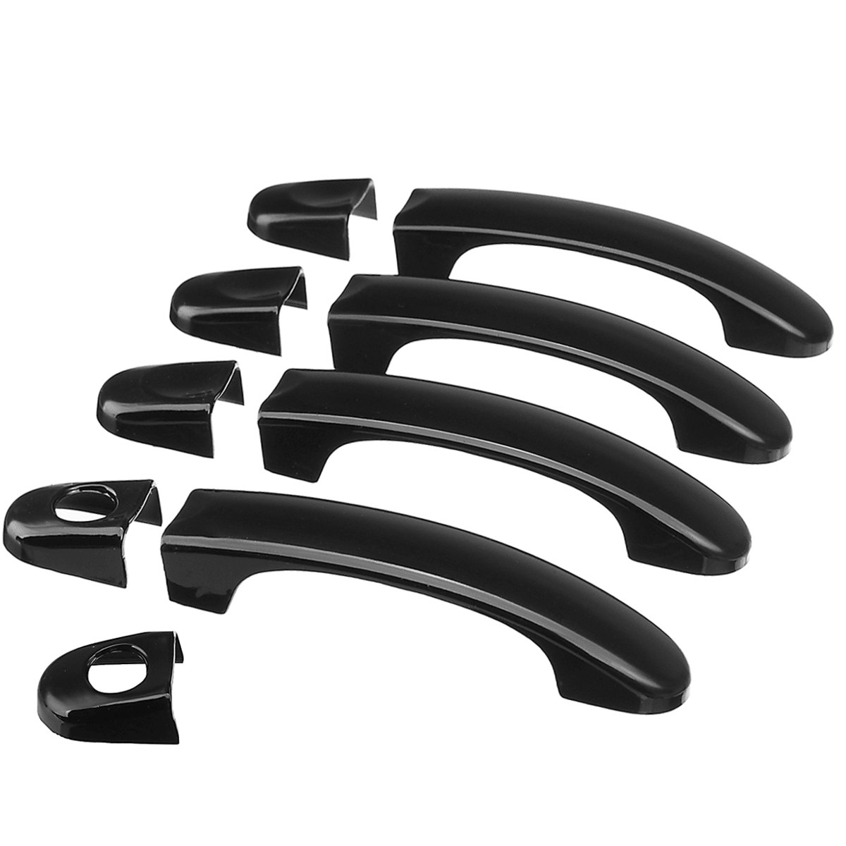 9Pcs Gloss Black ABS Door Handle Covers Set for VW Transporter T5 T6 Caddy Van