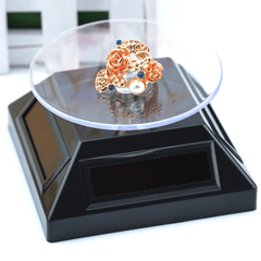 Solar Showcase 360° Turntable Rotation Display Stand for Displaying Jewelry Watch Ring Phone