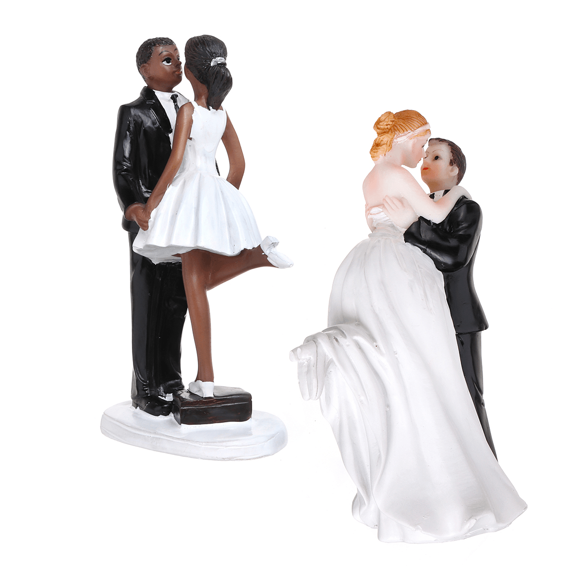 Romantische lustige Hochzeitstorte Topper Figur Braut Bräutigam Paar Brautdekorationen