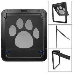 37X42Cm Large Medium Dog Cat Pet Door Screen Window ABS Magnetic Auto Lock Flaps