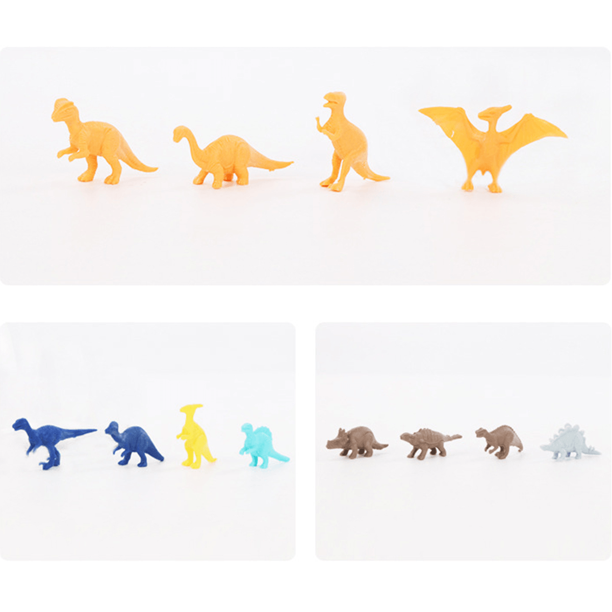 38Pcs Jungle Wildlife Animal Diecast Dinosaur Model Puzzle Drawing Early Education Set Toy for Kids Gift