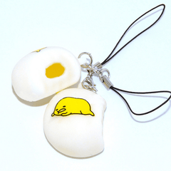 Squeeze Lazy Egg Yolk Stress Reliever Phone Bag Strap Pendent 4Cm