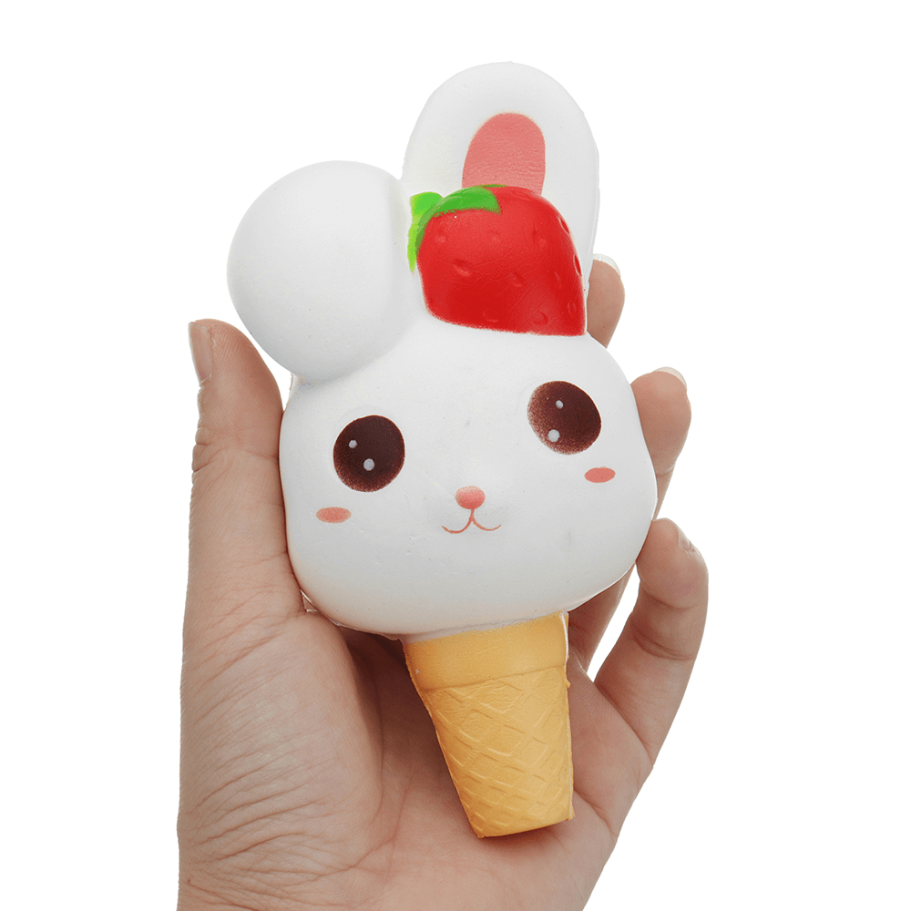 Gigglebread Rabbit Ice Cream Squishy 13.5*6.5*6CM Slow Rising with Packaging Collection Gift