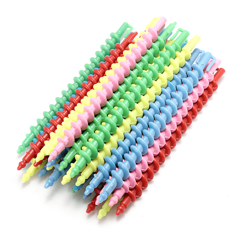 75Pcs Plastic Hairdressing Spiral Hair Perm Rod Hair Styling Tools Salon Barber DIY