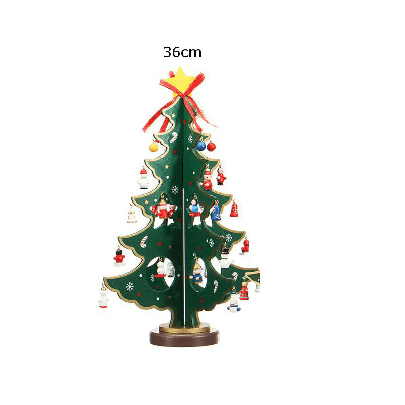 3D Wooden Christmas Tree Table Decoration Hanging Ornament