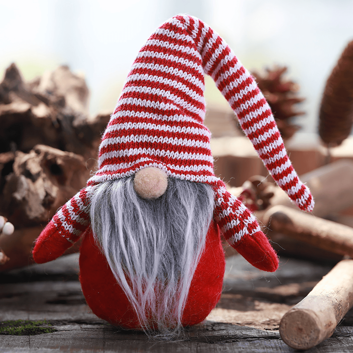 Non-Woven Hat with Long Legs Handmade Gnome Santa Christmas Figurines Ornament Decorations Toys