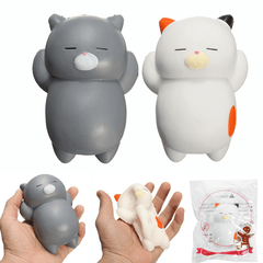 Squishyshop Sleeping Lazy Cat Soft Squishy Slow Rising with Packaging Collection Gift Decor Toy