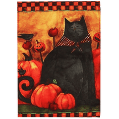 Halloween Party Home Decoration Black Cat Pumpkin Flag Toys for Kids Children Gift