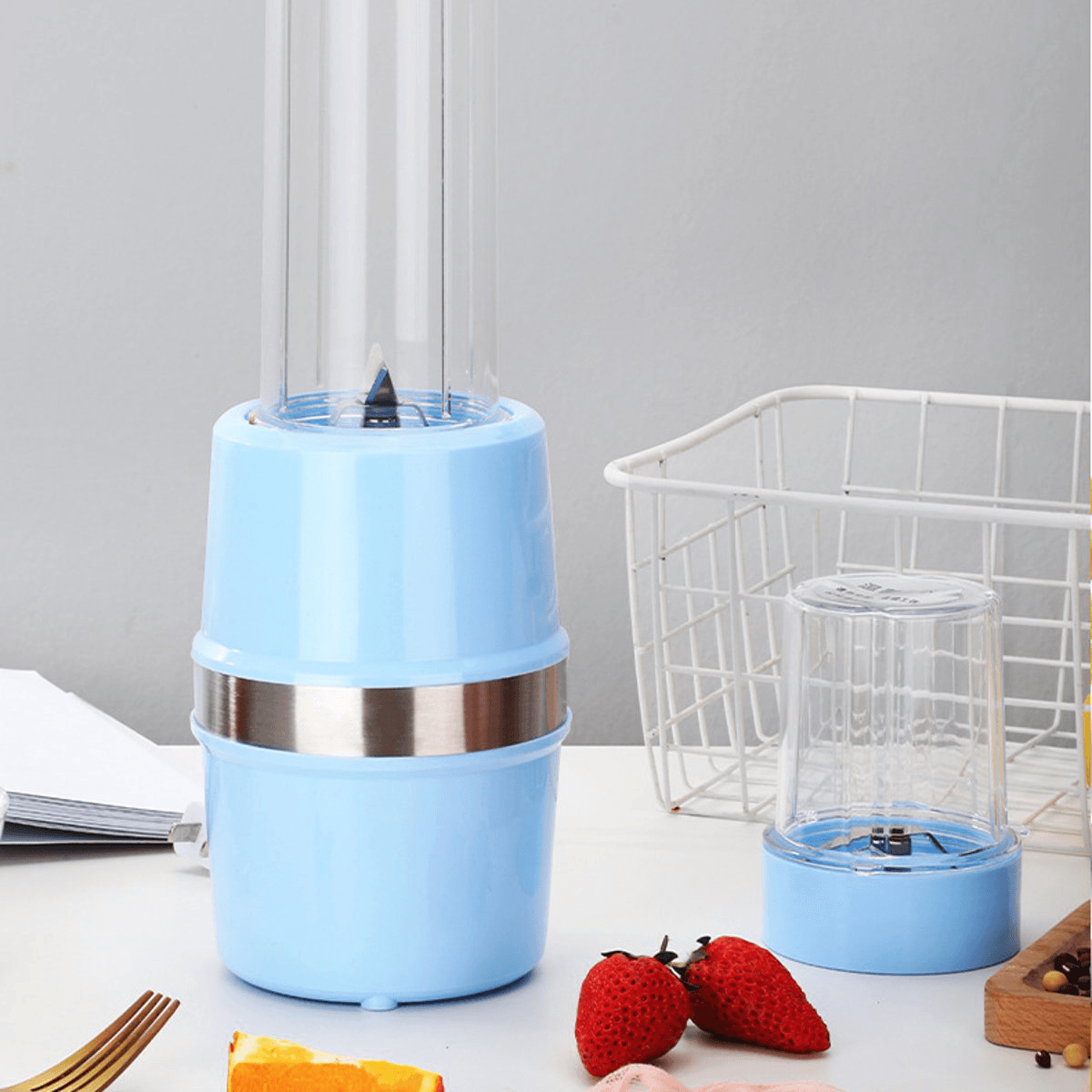 300W 3-In-1 Meat Grinder 2 Speeds 2L Electric Chopper Fruit Juicing Food Mincing Machine