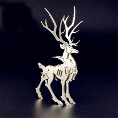 Steel Warcraft 3D Puzzle DIY Assembly Elk Toys DIY Stainless Steel Model Building Decor 4.2*3.5*7.6Cm