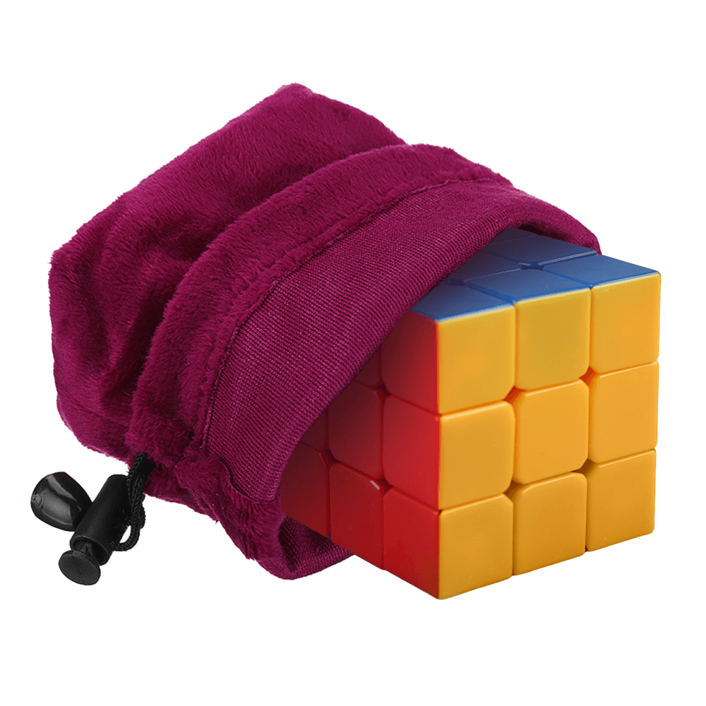 Magic Cube Game Puzzle Ball Storage Velvet Bag Drawstring Gift Pouch Toy Protect