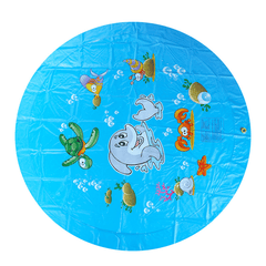 170Mm PVC Blue Sprinkler Play Mat with Cartoon Pattern for Kids Summer Play