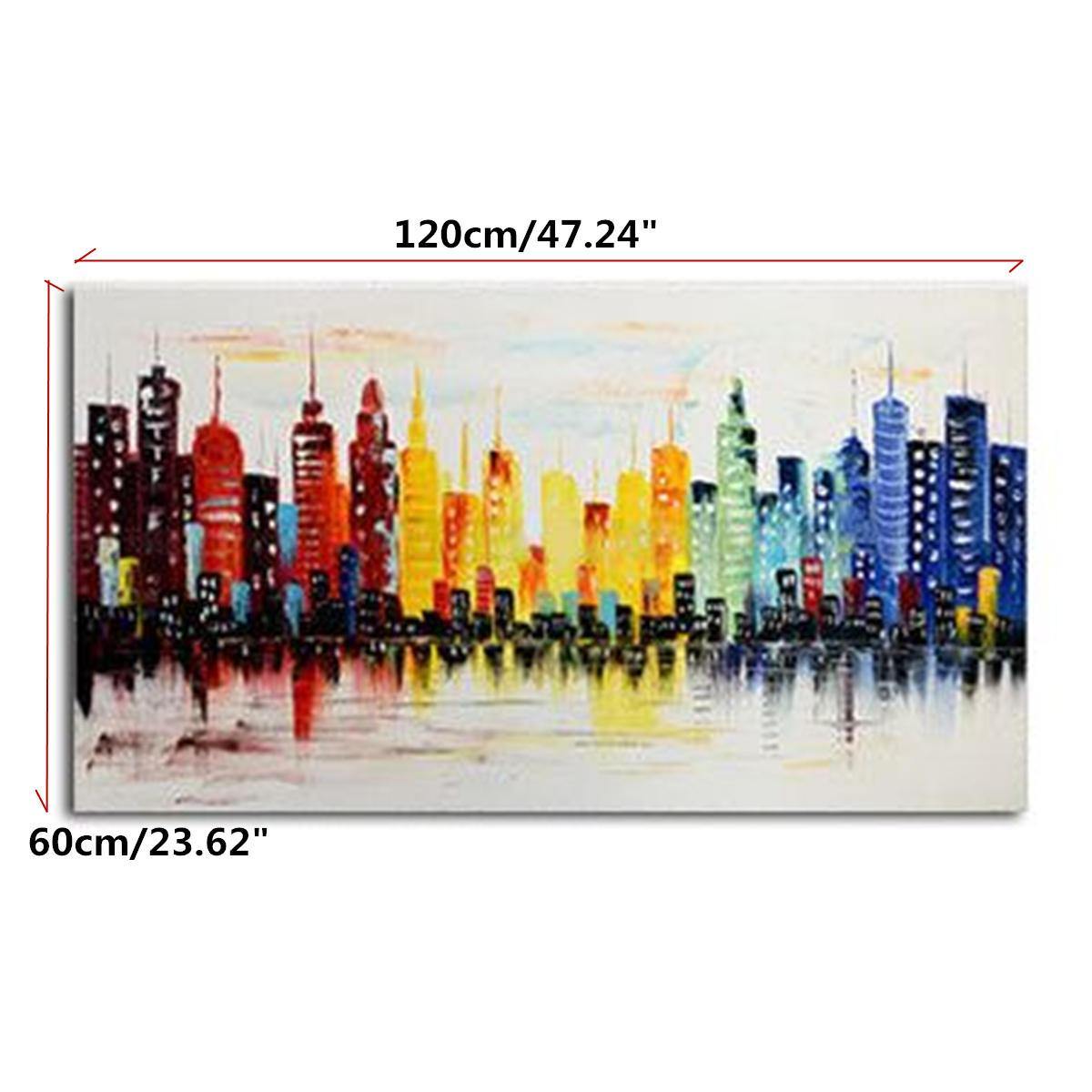 120X60CM Modern City Canvas Abstract Painting Print Living Room Art Wall Decor No Frame Paper Art