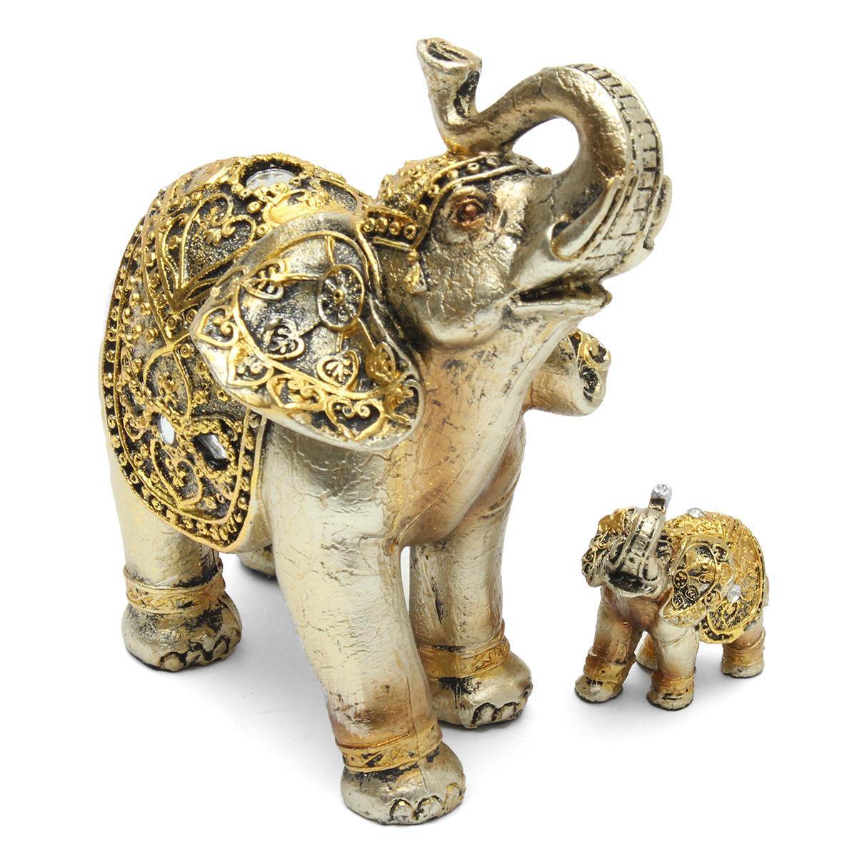 7 Stück Harz Mini exotische Elefanten Ornamente Elefant Home Office Dekoration dekorative Hardware 