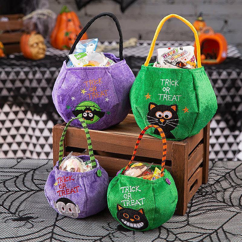 Children Halloween Style Pattern Casual Go Out Candy Sugar Carry Bag Handbag