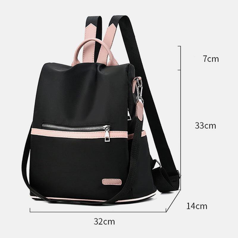 Women Patchwork Anti theft Large Capacity Waterproof Backpack