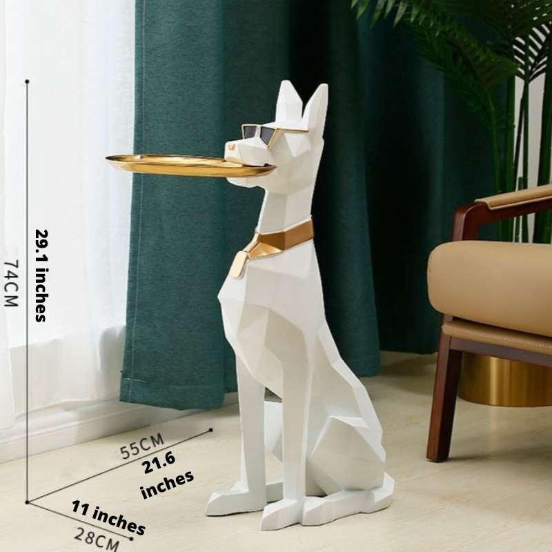 ArtZ® Doberman Nordic Sculpture Tray Table