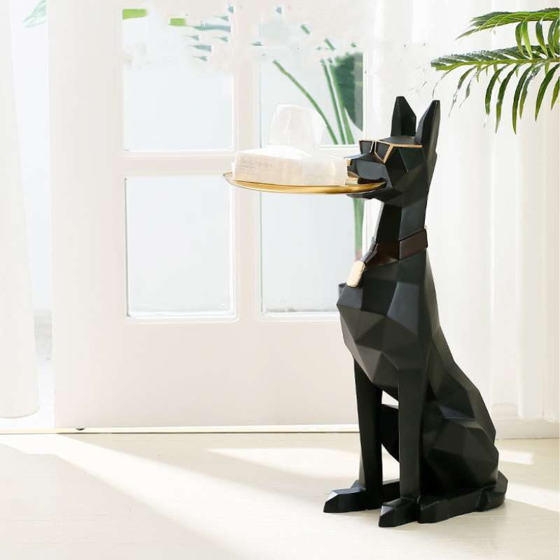 ArtZ® Doberman Nordic Sculpture Tray Table