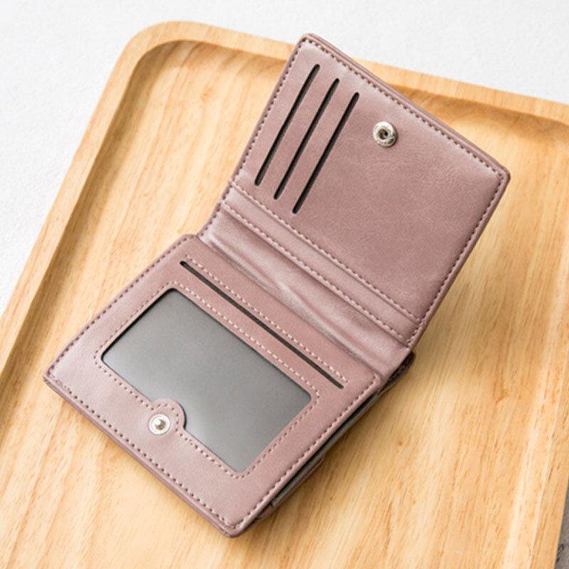 Women Retro Mni Bifold Multi-card Slot Card Holder Wallet