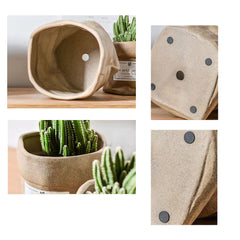 Clay Bag Flower Pot