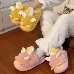 Cute Cartoon Duck Plush Slippers