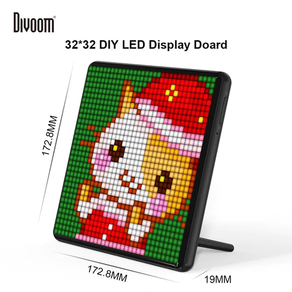 Divoom Pixoo Max Pixel Display, APP-Handysteuerungsdisplay mit 32 x 32 programmierbarem LED-Bildschirm