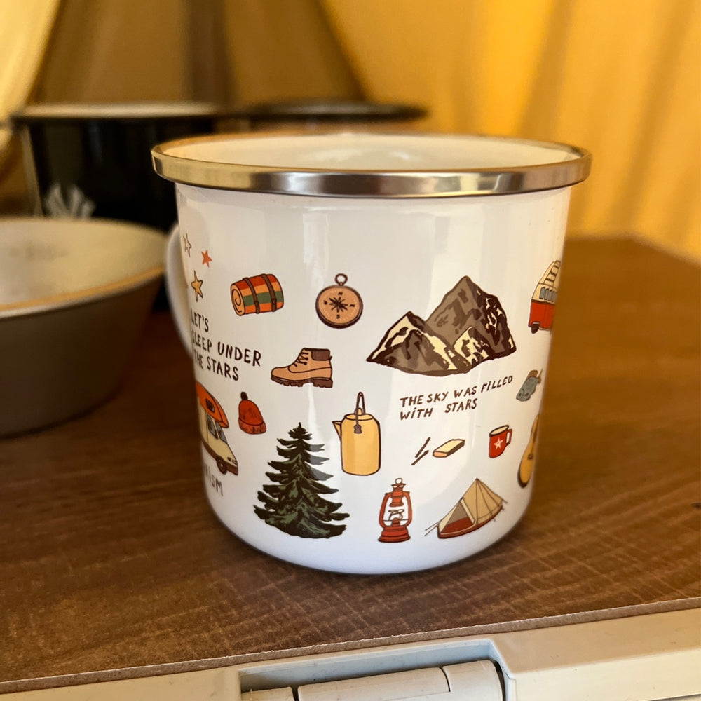 Camping New Bone Campfire Coffee Mug Tea Cup 350 ml