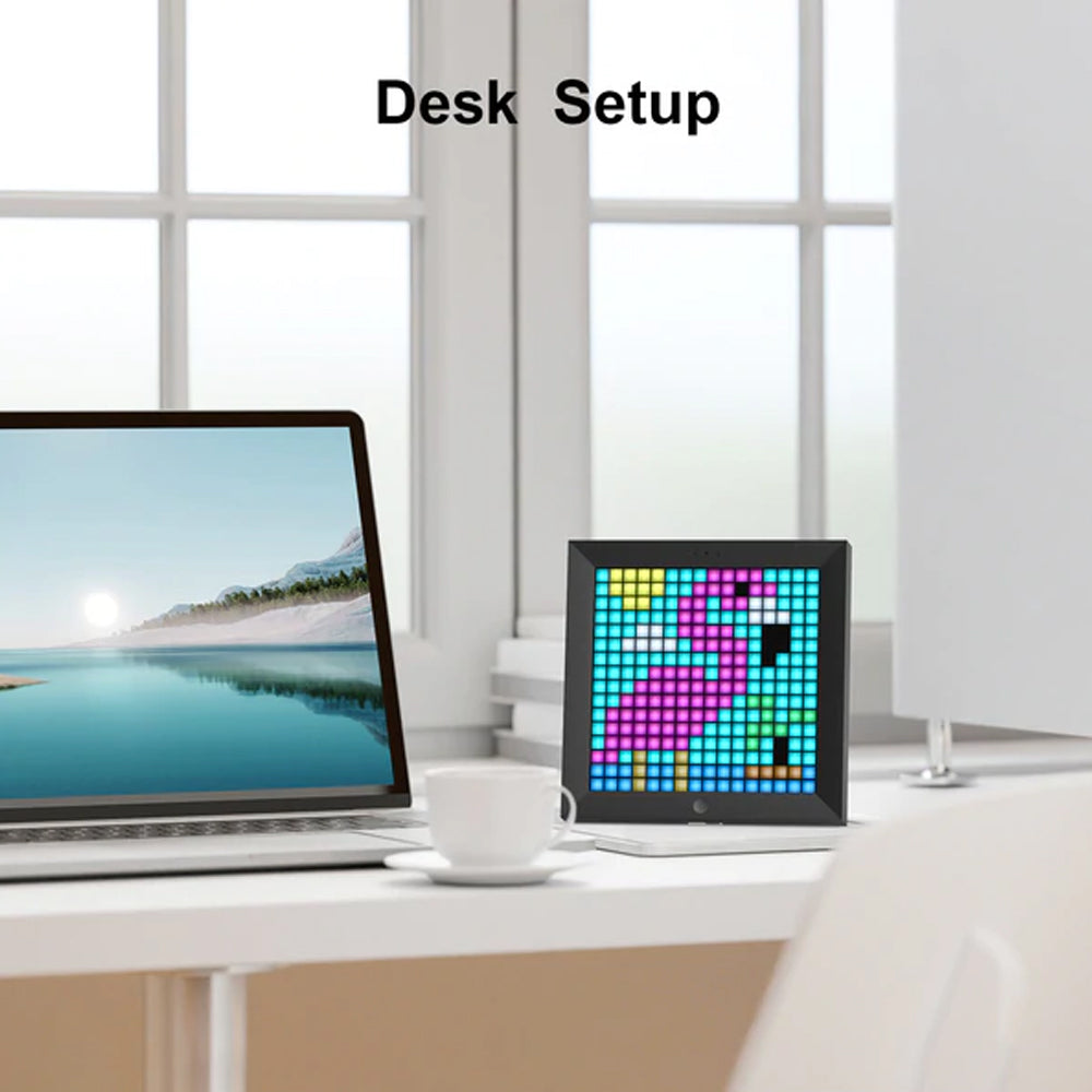 Divoom Pixoo Pixel Art Digitaler Bilderrahmen mit 16x16 LED-Display APP-Steuerung