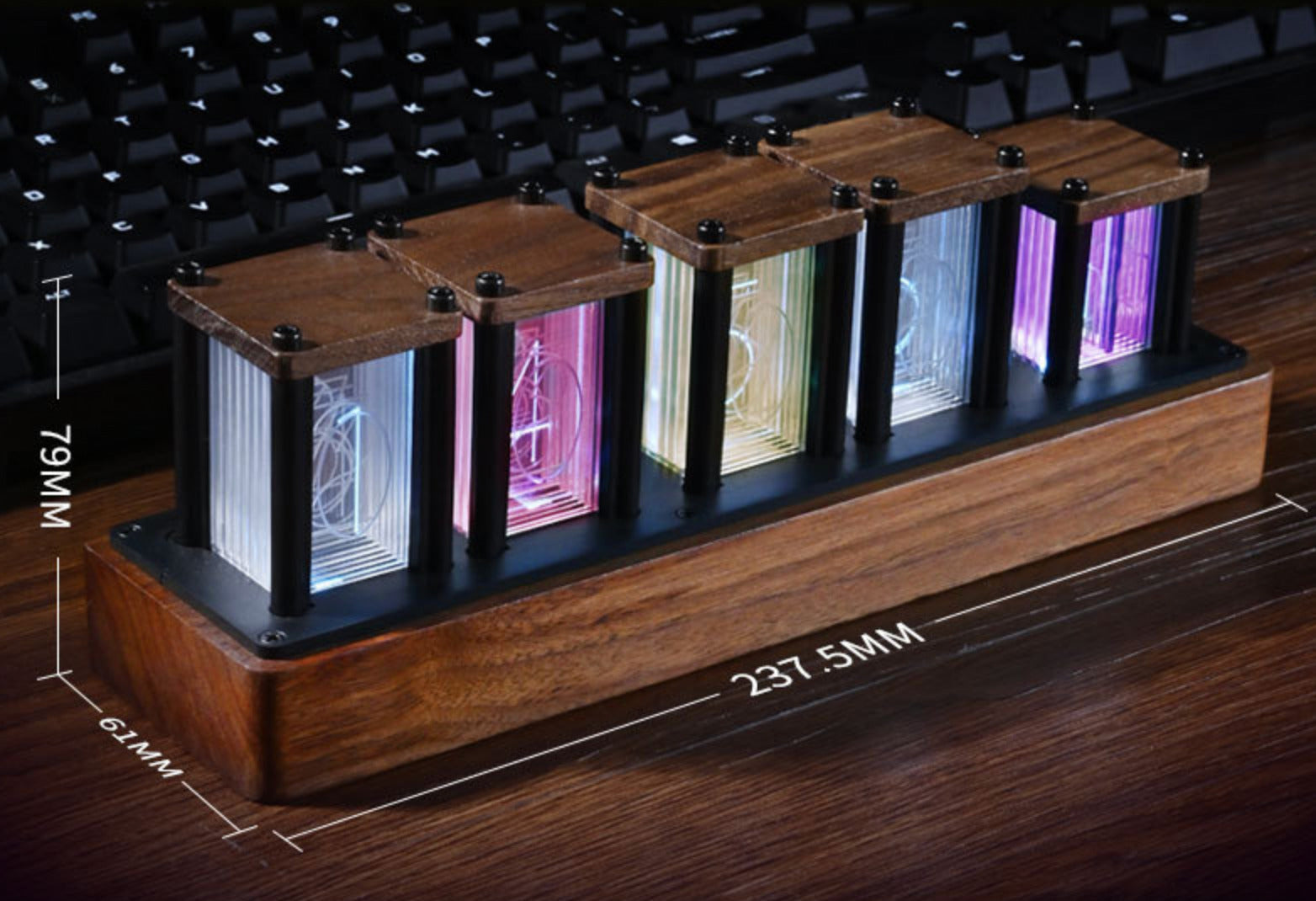 LED Retro Modern Imitation Luminous Nixie Tube Clock