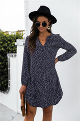 Polka Puff Sleeve Dress