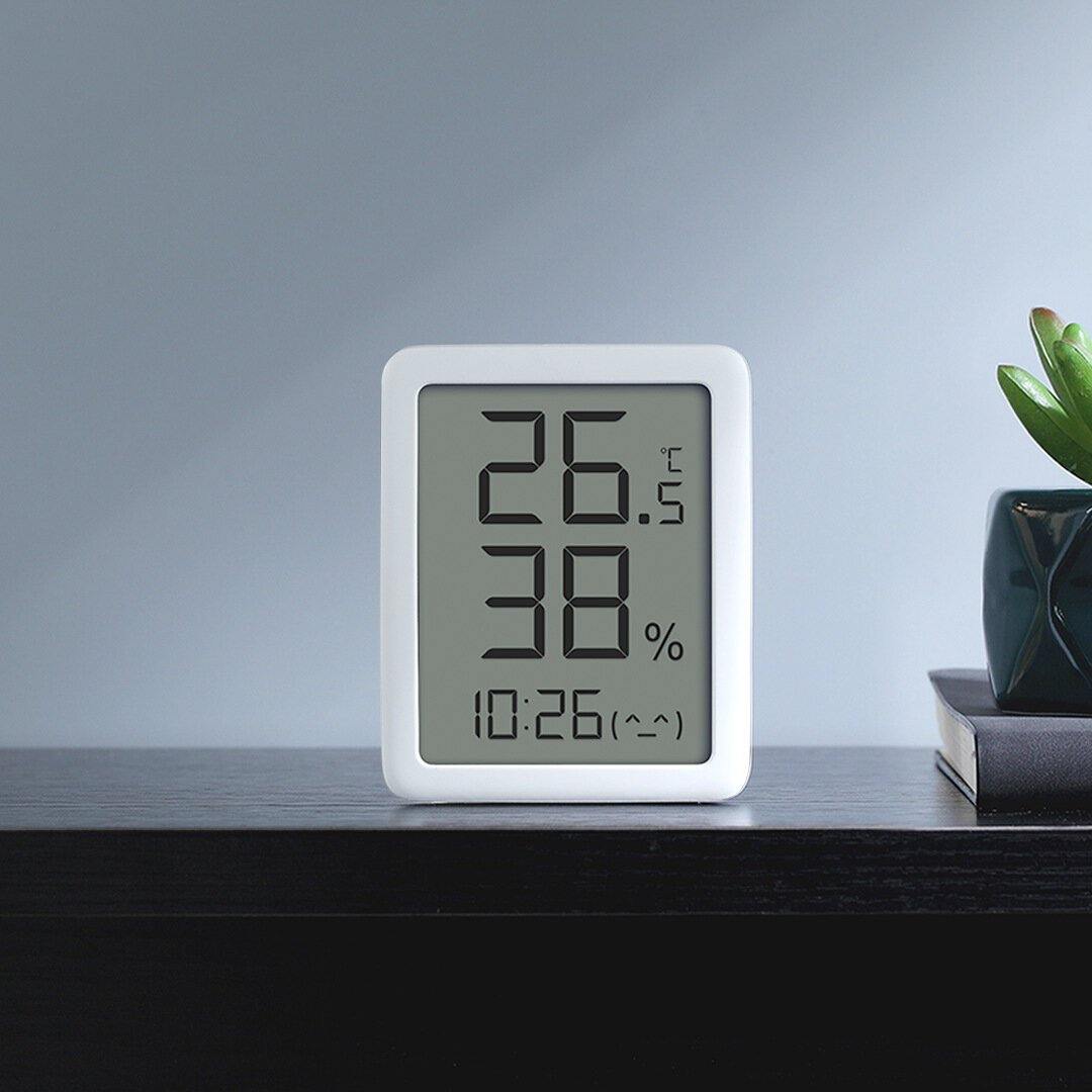 Miaomiaoce E-Ink-Bildschirm LCD Große Digitalanzeige Thermometer Hygrometer Uhr Temperatur Luftfeuchtigkeitssensor von 