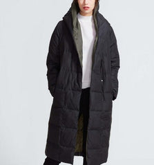 A-line Women Winter Thick 90% Duck Down Jackets Warm Down Coat Any Size