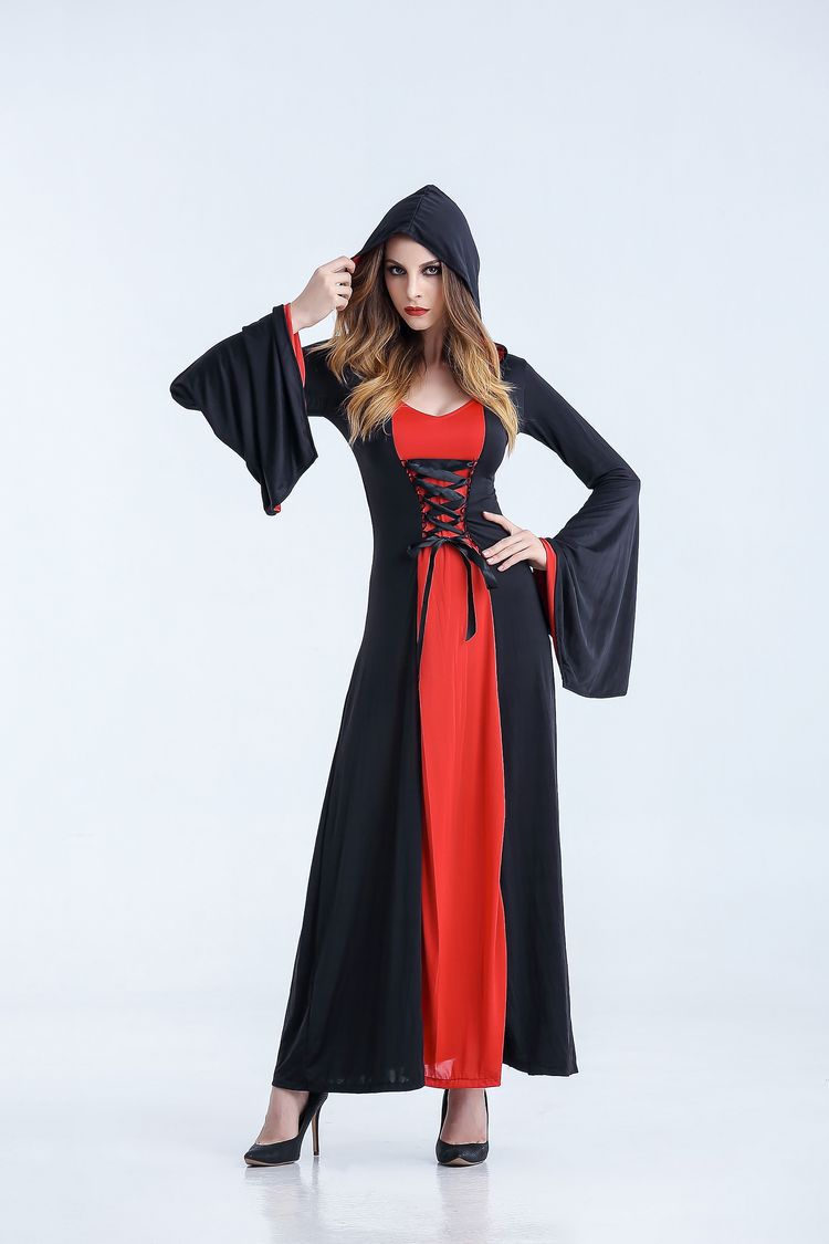 Cosplay Hooded Vampire Witch Demon Costume