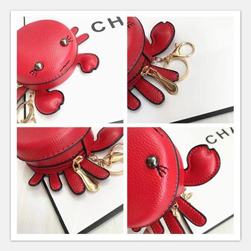 Women Faux Leather Cartoon Cute Pattern Shape Hanging Pendant Coin Bag Wallet